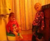 Kenna teaching Amelia how to use the toilet