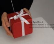 Exhibition in USA : https://vimeo.com/156070644nnSyncDon II SITE : http://www.akihitoito.com/syncdon2nnThe SyncDon II induces your heartbeat to synchronize with someone’s heartbeat by auditory, tactile, and visual stimuli. The heartbeat synchronization implies primitive human communication that is based on emotions and circadian rhythm those of which are contrast to the symbols of Capitalism, “Time”and “Money.