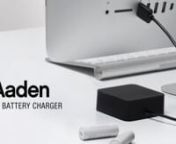 Aaden is a nifty little USB powered charger that makes sure you always have a fully charged set of AA batteries handy for your keyboard and mouse.