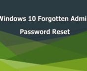 Forgot windows 10 administrator password? How can we reset Windows 10 admin password effectively? nnThis video will help you to reset Windows 10 forgotten admin password with iSunshare Windows Password Genius Advanced. http://www.isunshare.com/windows-password/windows-password-recovery-advanced-guide.htmlnn1. Install and run Windows Password Genius Advanced on accessible computer to create a password reset disk with USB flash drive or CD/DVD-ROM.nSuch password reset disk can reset or remove Wind