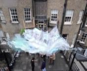 FLOAT was a creative experience that happened at the AA Summer School 2015. Under the direction of Isabel Colladoon the events that happen inside. Our aim was to activate ultra light material by enclosing a lighter than air gas within its boundaries. This gas can take the form of helium or heated air, which has a lower density than the atmospheric air surrounding the membrane. This physical principle will make the structure float in the air, providing a new space between the ground and itself