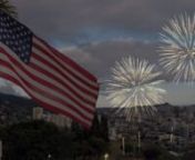 4K/UHD available on YouTube: youtube.com/watch?v=mvODJCjDKIonnFireworks with a shot of the flag from The National Memorial Cemetery of the Pacific in O&#39;ahu, Hawaii.nnMusic is