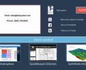 We offer a variety of different takeoff software options for construction estimators. You can find out more and try all three of these programs at www.tallysystem.com
