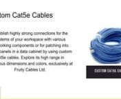 Singlemode fibre optic cable is commonly used in long distance because a small diametral core creates the ability for the signal to travel faster and further. Choose from a wide variety of premium quality single-mode fiber patch cables - available online at Fruity Cables Ltd.