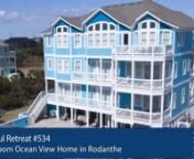 OCEANVIEW Rodanthe- Hatteras Island Estates From its prime location near the beach, to the many amenities of the home, you&#39;re sure to appreciate this PEACEFUL RETREAT. Green features set this home apart with its large array of solar panels and electric car charging station. Generous parking area including some covered parking welcomes you with lockable underhouse storage for sporting gear and ground level access to the all-level elevator (with 4