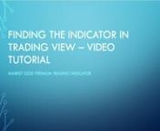 This tutorial will walk you through accessing the Indicator, once you are logged into TradingView.com