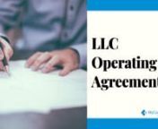 Learn the purpose of an LLC (Limited Liability Company) operating agreement, how it protects your limited liability status, and the benefits it has for your business. nnFor more information please visit:nhttp://www.mycorporation.com/nnn[Video Transcript]: It&#39;s always a good idea to have a written operating agreement for your LLC. This document protects your limited liability status, helps prevent financial and management disputes, and ensure the LLC is run the way you want, and not by the state&#39;