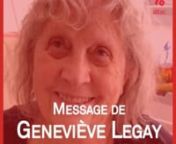 Lundi 29 avril 2019, Geneviève Legay tenait sa première conférence suite aux graves blessures causées par une charge policière, alors qu&#39;elle se mobilisait pour la liberté de manifester à Nice. Elle adresse aujourd&#39;hui un message aux adhérent·es et comités locaux d&#39;Attac, et vous donne RDV à Biarritz pour un grand contre-G7 au mois d&#39;août ! nnSignez l’appel pour défendre la sagesse de Geneviève Legay : https://france.attac.org/actus-et-medias/le-flux/article/signez-l-appel-pour-d