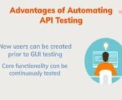 The reason for conducting any form of test would be to find out the anomalies that are forcing it to behave from expected behavior.nAPI is something which works closely with the public. So without continuous testing and validating an API is a ticking time bomb.nWhat are types of API that exists now?n• TCP/IP Socketsn• Remote Procedure Call (RPC)n• Common Object Request Broker Architecture (CORBA)n• Java Remote Method Invocation (RMI) and Enterprise Java Beans (EJBs)n• Microsoft Distrib