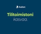 Videolla toimittaja, yksityissijoittaja Merja Mähkä haastattelee Aallon Group Oyj:n toimitusjohtajaa Elina Pienimäkeä siitä, millainen sijoituskohde Aallon Group on.nnAallon Group syntyi vuonna 2018, kun kuusi omalla alueellaan merkittävää tilitoimistoa sopivat yhdistymisestä. Konsernin tilintarkastamattoman pro forma -tuloslaskelman mukaan vuonna 2018 yhtiön liikevaihto oli 15,4 milj. euroa ja liikevoitto 2,1 milj. euroa.