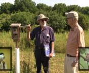 Gerry Rising accompanies Dwight Kauppi on a check of bluebird boxes at the Genesee County Museum and Nature Center.