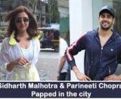 Parineeti Chopra and Sidharth Malhotra who will be seen together in a film titled Jabariya Jodi were spotted in the city. Dressed in gym clothes, Sidharth looked dapper. On the other hand, Parineeti looked stunning in a white outfit. Sunny Leone was also spotted in the city along with her daughter, Nisha, and twins,Asher and Noah. Check out the video and let us know what you think in the comments section below.