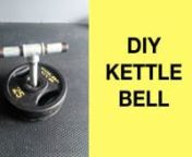 Homemade DIY Kettlebell for Kettlebell Swings (Adjustable Kettlebell)nnhttp://ShreddedDad.comnnTo make a homemade DIY kettlebell for kettlebell swings all you have to do is head out to your local hardware store.nnI got the hardware from the Home Depot pipes and fittings department.nnHere’s what I bought:nn1 - 1” thick floor flangen1 - 1” thick, 8” long pipe nipplen2 - 1” thick, 4” long pipe nipplesn1 - 1” thick, tee pipe fittingnnThese work for olympic weight plates.nnI have not