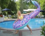 There&#39;s nothing little about this mermaidnnAt BigMouth Inc we go biiiiig, and our new Giant Mermaid Tail Pool Float is no exception. At over 5 feet long, it&#39;s a big-time inflatable for a fairytale summer at the beach, pool, lake, or river. Emerge from