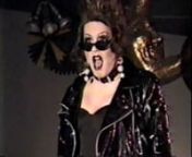 This video contains footage from Dame Fefe Damiana D’Opulence’s Farewell Show at Pegasus Lounge in Pittsburgh PA, her final show as Miss Pegasus 1995-1996. The show features performers from the House of Opulence, including members from Southwestern PA, Ohio, and West Virginia, as well as a live performance of “Somewhere Over the Rainbow” by Frankie Kizzie (0:43:47). The last hour of the tape contains recorded television shows on UPN station WPPT, suggesting that this is at least a second