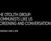 A screening of The Otolith Group‘s &#39;Communists Like Us&#39; (2006–10, B Savvy Contemporary, Berlin, Khiasma, Paris; The Van Abbe Museum, Eindhoven; the 13th Sharjah Biennial, Sharjah; Institute of Contemporary Art, Philadelphia; and Haus Der Kulturen de Welt, Berlin. The Otolith Group was nominated for the Turner Prize in 2010 and commissioned to create a new work for Documenta 13 in 2012.nnBeth Citron is the Curator, Modern and Contemporary Art, at the Rubin Museum of Art. Her exhibitions for t