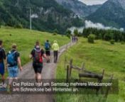 Die Polizei entdeckte am Samstag mehrere Wildcamper am Schrecksee bei Hinterstein. Mehr dazu: www.all-in.de/5007765