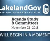 To search for an agenda item use CTRL+F (on PC) or Command+F (on MAC)nPLAY video and click on the item start time example: ( 00:00:00 )nnClick on Read More Now (Below)nnLink to related Agenda:nhttp://www.lakelandgov.net/Portals/CityClerk/City%20Commission/Agendas/2018/11-05-18/11-05-18%20Agenda.pdfnn(00:04:35)tntPRESENTATIONS - New Innovations for Citizen Engagement (Terry Brigman, Director of Information Technology and Eric Vaughn, IT Sr. Project Manager)ntntEnvironmental Excellence Award for S