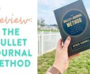 I’m SO excited to finally be sharing my review of “The Bullet Journal Method” by Ryder Carroll.nnBuy the book here: https://amzn.to/2A4CFXennGet 25% off here: https://bulletjournal.com/pages/preorder-detailsnnGIVEAWAY ENDEDnCongrats to Kaat V. from Belgium. I hope you love this book as much as I do �nnTHE RIGHT WAY TO BULLET JOURNAL: https://youtu.be/CO4BR2VVVMInnNOTEBOOK:nOfficial Bullet Journal Notebooknhttps://amzn.to/2NPBaUAnn* Some of the above are affiliate links. In plain English,