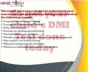 Dermatoglyphics Multiple Intelligence Test (DMIT) is based on understanding from Neuroscience, Genetics, Dermatoglyphics, Psychology and Embryology. DMIT Test Assessment method has been formulated by scientists and Medical experts. DMIT Test has accepted by Entire world and also from renowned universities.