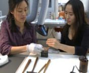 Go behind-the-scenes to examine an ancient silver vessel in the Straus Center for Conservation with objects conservator Angela Chang and Harvard student Anjie Liu.nnThis video is included in the digital tool for our special exhibition “Animal-Shaped Vessels from the Ancient World: Feasting with Gods, Heroes, and Kings,” on view September 7, 2018–January 6, 2019. The exhibition presents a stunning range of elaborate animal-shaped vessels that span continents and millennia, vividly illustrat