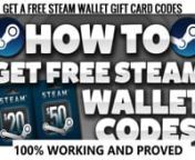 How to get free Steam Wallet gift card and Codes 2020 &#124; [New Method]nnLink: www.getgifts.online/freen............nvisit the website and complete an offer to unlock the code.. nif not worked. please try after clearing your browser history. then do that again. nit will worked 100%n...........................................nSUMMARY OF PROGRAM REQUIREMENTS. nTo receive the reward you must: n1) be a U.S. resident at least 18 years of age or older; n2) register with valid information, including a zip