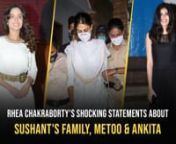Late Sushant Singh Rajput&#39;s girlfriend Rhea Chakraborty finally opened up and shared shocking revelations about the allegations made against her. Watch this video to know more.