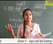 English - Class V - Ls 2 - Apu his Loving Family - Pg no 18 from apu v