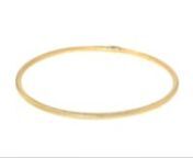 https://www.ross-simons.com/926230.htmlnnStart your own stack with this textured bangle bracelet direct from Italy! Wear it alone for a minimalist vibe or wear with your other favorites. Crafted of 14kt yellow gold. Slip-on, textured bangle bracelet.
