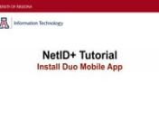 This video demonstrates the process of downloading and installing the Duo Mobile app on an Apple iPhone. The process is similar for other smartphone platforms (e.g., Windows, Android, etc).nnThe Duo Mobile app also works on other mobile devices like iPads, iPods, and tablets.nnThe process of enrolling and using the devices with the Duo Mobile App are covered in the following videos:n• Enroll Smartphone (https://vimeo.com/437670592)n• Enroll Tablet/iPod (wifi-only device) (https://vimeo.com/4