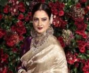 When Bollywood’s yesteryear ICONIC stars Rekha, Asha Parekh and Hema Malini attended Deepika-Ranveer’s wedding reception. Veteran Bollywood beauties Rekha, Hema Malini and Asha Parekh looked resplendent in sarees. Rekha wore her famous golden Kanjeevaram saree with a violet border. A touch of red on her forehead and lips accentuated her look. Heavy statement jewellery and her trademark gajra rounded the stunning sight of hers. Hema was seen in a yellow saree with a green blouse teamed up wit