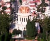 A short clip to play with the tilt shift settings in Looksbuilder. Completely unedited otherwise, as you&#39;ll notice in a few places :)nnAs for the content: In the Haifa gardens, the huge domed Shrine of the Bab entombs Baha&#39; Allah&#39;s herald. The tomb is a spectacular sight, with ornamental gold work and flowers in almost every nook and cranny.nnA visual symbol of the Baha&#39;i emphasis on worldwide religious unity, the shrine is a blend of western and eastern styles. The granite columns recall classi