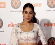 The Marathi newspaper Lokmat felicitates the most stylish celebrities every year. In 2018, Sara Ali Khan came straight from the sets of a reality show where she was promoting her movie to the event and pulled off the intricately embroidered and embellished lehenga sans accessories. The actress looked surreal in the Manish Malhotra outfit. Sara’s hair had a wavy high-ponytail. With her beauty look on point, she looked no less than a princess for the event. Check out this entire video to know mo