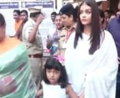 Aishwarya Rai Bachchan turns 47-year YOUNGER just like a fine wine! When the former Miss World visited Siddhivinayak Temple with her daughter. The actress paid a visit to the temple on her 44th birthday with her mother and daughter. The trio can be seen exiting the temple with a religious tilak on their foreheads. Aishwarya was photographed navigating the premise outside the temple. The actress looked gorgeous in a churidar kurta and twinning with her was Aaradhya who looked absolutely adorable