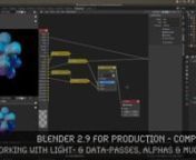In this tutorial, we will talk about using the Light- &amp; Data Passes from Blender Cycles and start compositing back our Beauty pass. We talk about Color Correction, about Premulting &amp; Un-Premulting Alphas, Cryptomatte, Tricks with UVs and Normalpasses for Re-Lighting and Re-Texturing and the work with the Defocus Node in the Post. So, let’s learn to use the Blender Compositor for finalizing your Render.nnThese topics are covered:nnUnder sampled and smaller versions for compositingnImage