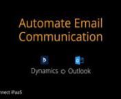 Watch this video of integration between Microsoft Dynamics and Outlook to send automated emails upon new contacts creation.nnIn this video, a new email notification is sent to the Sales team via Outlook with details like Contact Name, Company Name, Email, whenever a new contact gets created in Microsoft Dynamics CRM 365. nnSee some popular integrations and use cases by RoboMQ on these platforms: nnMicrosoft Dynamics 365 CRM: https://www.robomq.io/integrations/microsoft-dynamics-integration/ nO