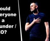 I listened to an episode of the Gary Vee Audio Experience (https://bit.ly/31Cxbku) where he was being interviewed by Business Insider. One of the topics that came up is the idea of everyone&#39;s desire to be the founder/CEO when in reality that&#39;s probably NOT the right choice for most. In this episode I highlight what @GaryVee answered with and expand upon it from my perspective. Comment down below with any questions or thoughts that you may have. Hit me up on social media @PhilSvitek if it&#39;s easie