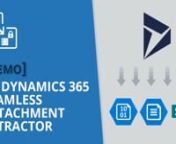 In this demo, we are going to see how CB Dynamics 365 Seamless Attachment Extractor allows you to remove attachments from Microsoft Dynamics and automatically store them in Microsoft SharePoint, Azure Blob Storage, or Azure File Storage. This saves Dynamics storage space and increases its performance. nn--------------------------------------------------- nn� WHAT IS CB DYNAMICS 365 SEAMLESS ATTACHMENT EXTRACTOR? nn All organizations sooner or later reach the storage space limit in Dynamics