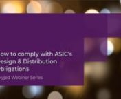 The Design and Distribution Obligations (DDO) and Product Intervention Powers (PIP) legislation was passed in Australia on 3 April 2019. The DDO specification applies to financial and credit products that are issued and distributed to retail customers.nnSkyjed&#39;s Founder and CEO, Leica Ison discusses ASIC&#39;s DDO and Product and Risk teams can satisfy requirements that also lead to product growth and improved customer outcomes.nnSkyjed is an AI-powered product management platform with a focus on co