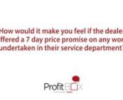 This video is about ProfitBox Consumer Survey (Service Department) VT6