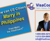 https://www.visacoach.com/marriage-in-philippines/ To marry in the Philippines an American citizen must plan his or her trip carefully to allowenough time to gather the documents needed to apply for a marriage licence, usually this includes visiting the US consulate and then to allow forthe 10 day mandatorywaiting period between submitting the marriage licence application In person until it is approved. Here I will explain how it all works and how to most Efficiently plan your trip.nTo Sch