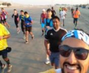 A weekend long run started in Sealine Qatar. nDistance: 15 kmnDuration: 2 hoursnElevation gain: 279 mnHighest sand dune: 37 m