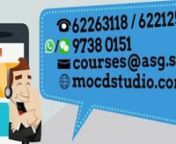 MOCD Courses Studio Singapore is a leading training organization in Singapore that conducts affordable SkillsFuture,PIC approved courses, such as Wordpress, Facebook Marketing, Shopify, SEO, Excel, Word, Powerpoint, Understanding FS, MYOB, Accounting, Xero and Corporate Tax courses. Call 62212528, email to courses@asg.sg, or visit mocdstudio.com