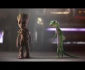 The GEICO Gecko teams up with Baby Groot from GoTG Vol II
