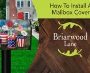 Shop our complete collection of premium magnetic mailbox covers:nwww.discountdecorativeflags.com/mailbox-coversnnInstantly increase your curb appeal with one of Briarwood Lane&#39;s premium magnetic mailbox covers.Brought to you by DiscountDecorativeFlags.com