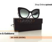 Dolce &amp; Gabbana DG 4405 (501/8G)nnScopri di più: https://www.quivedo.com/dolce-gabbana-dg-4405-501-8gnEAN: 8056597646642nnQuivedo è lo shop on line di occhiali da sole e montature da vista: ultime collezioni e best sellers delle migliori marche: Ray-Ban, Oakley, Prada, Dolce &amp; Gabbana, Gucci, Persol, Saint Laurent, Versace, Tom Ford, Tiffany, Burberry, Emporio Armani, Michael Kors e tante altre. Occhiali originali al 100% comprensivi di certificato di originalità e qualità. Spedizion