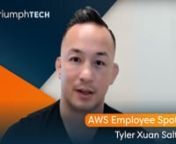 Triumph Tech knows the challenges and pain-points startups face.nnWhy? Because Triumph Tech has maintained its own startup culture, offering affordable pricing and fast turnaround. AWS Senior Account Manager Tyler Saltsman dives into the details.nn#aws #awscloud #awscloudsolutions #techsales #solutionsarchitect #thoughtleaders #businessinnovators #businessleaders #employeespotlight #cloudcomputing #awsemployeespotlight #awsspotlight #gotomarket #cloudsolutionsnn--nnWEBSITE: triumphtech.comnnREQU