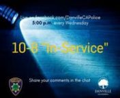Fatal Collision, thefts, and Staying Connected - 10-8 Episode 104nnMaking people&#39;s lives better by safeguarding the lives, rights, and property of the people we serve.nnJoin us for Coffee with the Cops at:nStarbucks CoffeenFriday June 17, from 8:30 am to 10:30 amnFriday May 20th from 10:00 a.m. to 12:00 p.m.nHelp Support the Special Olympics of Northern California:nhttps://p2p.onecause.com/sonctorchrun/team/danville-police-department-2nnHelp with our Local Roadway Safety Plan nhttps://www.danvil