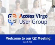 Q2 2022 Virgo User Group.mp4 from virgo group
