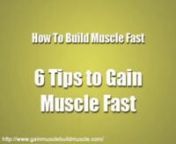 http://www.gainmusclebuildmuscle.com/blog/how-to-build-muscle-fast/nnTo be able to build muscle effectively, one must understand how muscles grow.nnEssentially what you&#39;re doing when you do weight training is you&#39;re damaging your muscles.nnYes, that&#39;s right, you are actually injuring your muscles when you subject your muscles to high amounts of stress.nnAnd when your muscles recover and get repaired, that&#39;s when they grow.nnThe thing is, the repair process only happens when you get enough rest a